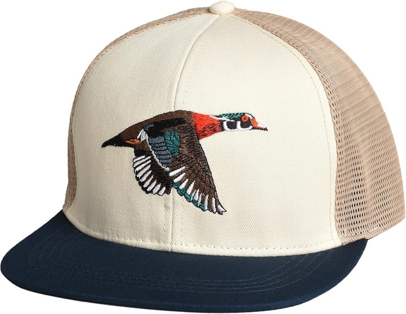 EDTREK Outdoorsman Pro Trucker Breathable Mesh Performance Cap - Flat Brim Snapback Hat - Image 1